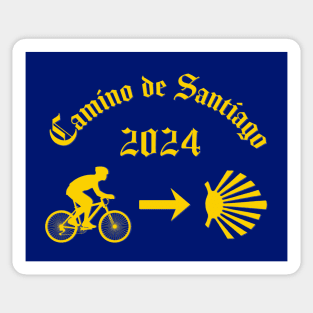 Camino de Santiago de Compostela Male Cyclist 2024 Sticker